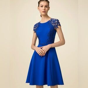 Marchesa Note Royal Blue Party Dress